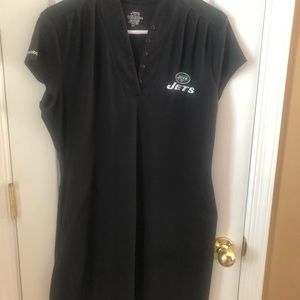 NFL NY Jets black dress Sz Lg … only worn twice … smoke free home